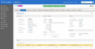 TimelyBill Customer Account Summary Screen